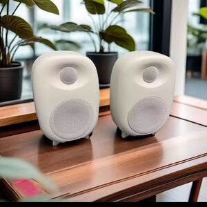 White Portable Audio Speakers